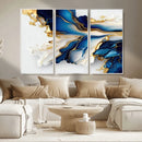 Gold Marble Art - Abstract Geode Gold And Blue Marble Shape