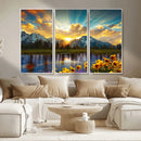 Grand Teton Park Sunrise Wall Art – Vibrant Landscape Canvas by MyGreatCanvas | Canvas Wall Art Prints | Photo Prints & Wall Decor