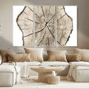 Abstract Wood Tree Ring Wall Art - Ready to Hang Minimalist