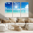 Blue Ocean Wall Art Canvas Print - Tranquil Ocean Paradise