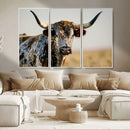 Texas Bull Longhorn Wall Art Canvas Print for Farm House by MyGreatCanvas | Canvas Wall Art Prints | Photo Prints & Wall Decor