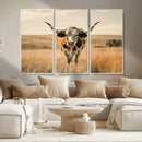 Texas Cow Wall Art Canvas Print for Farm House Wall Decor, by MyGreatCanvas | Canvas Wall Art Prints | Photo Prints & Wall Decor