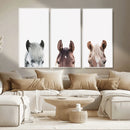 Horse Wall Art - Minimalist Horse Triptych Wall Art – Modern by MyGreatCanvas | Canvas Wall Art Prints | Photo Prints & Wall Decor