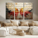 Abstract Angel Wings Canvas Wall Art – Framed and Ready to
