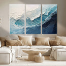 Ocean Wave Canvas Wall Art Print – Coastal Living Room Large