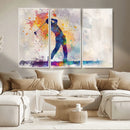 Watercolor Golf Swing Wall Art Canvas Print | Vibrant