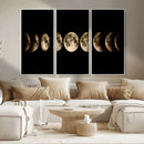 Phases of the Moon Wall Art | Canvas Print for Modern Wall by MyGreatCanvas | Canvas Wall Art Prints | Photo Prints & Wall Decor