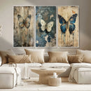 Butterfly Wall Art Trio | Vintage Butterfly Canvas Print | by MyGreatCanvas | Canvas Wall Art Prints | Photo Prints & Wall Decor