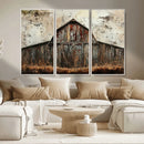 Rustic Barn Wall Art | Farmhouse Wall Decor Canvas Print |