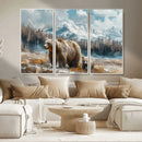 Bear and Baby Bear Wall Art Canvas Print