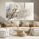 Barn Owl Wall Art | Watercolor Canvas Print | Perfect for