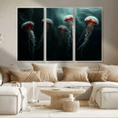 Abstract Jellyfish Wall Art Canvas Print