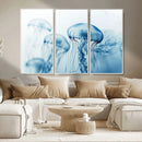Blue Jellyfish Wall Art Canvas Print