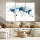 Flight Route Map Wall Art Canvas Print, Abstract Air Traffic