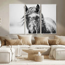 Western Wall Art | Black and White Winter Horse Wall Art | by MyGreatCanvas | Canvas Wall Art Prints | Photo Prints & Wall Decor