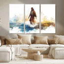 Watercolor Jesus Walking Wall Art Print, Jesus Water Canvas by MyGreatCanvas | Canvas Wall Art Prints | Photo Prints & Wall Decor