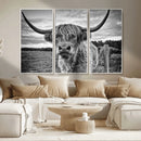 Scottish Highland Cow Canvas Wall Art Farmhouse Decor, by MyGreatCanvas | Canvas Wall Art Prints | Photo Prints & Wall Decor