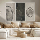 Minimalist Tree Rings Wall Art | Modern Abstract Canvas