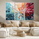 Radiant Bloom Abstract Floral Wall Art Canvas Print -