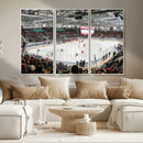 Lausanne Arena Ice Hockey Stadium Wall Art Canvas Print,