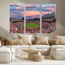Carter-Finley Stadium Art Sunset Game Triple Canvas Wall Art