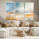 Abstract Landscape Wall Art Canvas Print - Warm Tones of