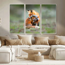 Heartwarming Fox and Baby Cub Wall Art | Ready to Hang