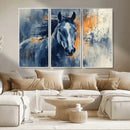 Abstract Blue Horse Wall Art Print Canvas | Horse Wall Art by MyGreatCanvas | Canvas Wall Art Prints | Photo Prints & Wall Decor