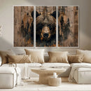 Rustic Grizzly 399 Wall Art | Triptych Canvas Print | Rustic by MyGreatCanvas | Canvas Wall Art Prints | Photo Prints & Wall Decor
