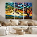 Vibrant Mosaic Tree of Life Wall Art | Stained Glass Style