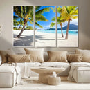 Blue Beach and Sea Wall Art Canvas Print by MyGreatCanvas | Canvas Wall Art Prints | Photo Prints & Wall Decor