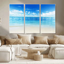Beach Scene Canvas Wall Art Print – Tranquil Ocean Horizon by MyGreatCanvas | Canvas Wall Art Prints | Photo Prints & Wall Decor