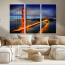 Large Wall Art San Francisco Canvas Print - Wonderful Golden