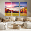 Autumn Mountain Foggy Landscape Wall Art Canvas Print | by MyGreatCanvas | Canvas Wall Art Prints | Photo Prints & Wall Decor