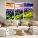 Green Hills and Sunset Wall Art Print - Scenic Landscape by MyGreatCanvas | Canvas Wall Art Prints | Photo Prints & Wall Decor