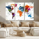 World Map Canvas Print – Framed Travel Map Wall Art for by MyGreatCanvas | Canvas Wall Art Prints | Photo Prints & Wall Decor