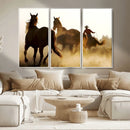 Horses and Cowboys Wall Art Canvas Print by MyGreatCanvas | Canvas Wall Art Prints | Photo Prints & Wall Decor