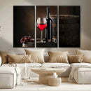 Red Wine and Bottle Canvas Print by MyGreatCanvas | Canvas Wall Art Prints | Photo Prints & Wall Decor