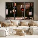 Red Wine and Bottle Canvas Print by MyGreatCanvas | Canvas Wall Art Prints | Photo Prints & Wall Decor