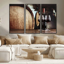 Wine and Barrel Wall Art Canvas Print by MyGreatCanvas | Canvas Wall Art Prints | Photo Prints & Wall Decor