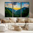 Green Forest Wall Art Canvas Print