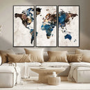 World Map Canvas Print – Framed Travel Map Wall Art for by MyGreatCanvas | Canvas Wall Art Prints | Photo Prints & Wall Decor