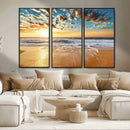 Golden Sunset Beach Print Canvas Wall Art, Giclee Canvas by MyGreatCanvas | Canvas Wall Art Prints | Photo Prints & Wall Decor