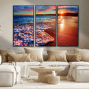 Colorful Coastal Sunset on the Beach Canvas Print, Ocean