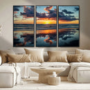 Beach Sunset Print - Stunning Ocean Canvas Artwork with