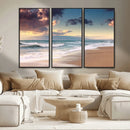 Cloudy Weather Beach Sunset Canvas Print | Sunrise Wall Art by MyGreatCanvas | Canvas Wall Art Prints | Photo Prints & Wall Decor