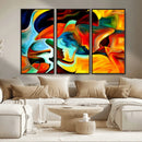 Human Love Figures Abstract Wall Art Canvas Print