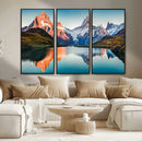 Landscape Mountain and Lake View Wall Art Canvas Print