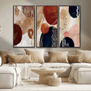 Boho Wall Art Canvas Print Set Mid-Century Prints Bohemian
