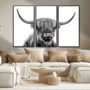 Scottish Highland Cow Cattle Art Print Wall Art Canvas Print by MyGreatCanvas | Canvas Wall Art Prints | Photo Prints & Wall Decor